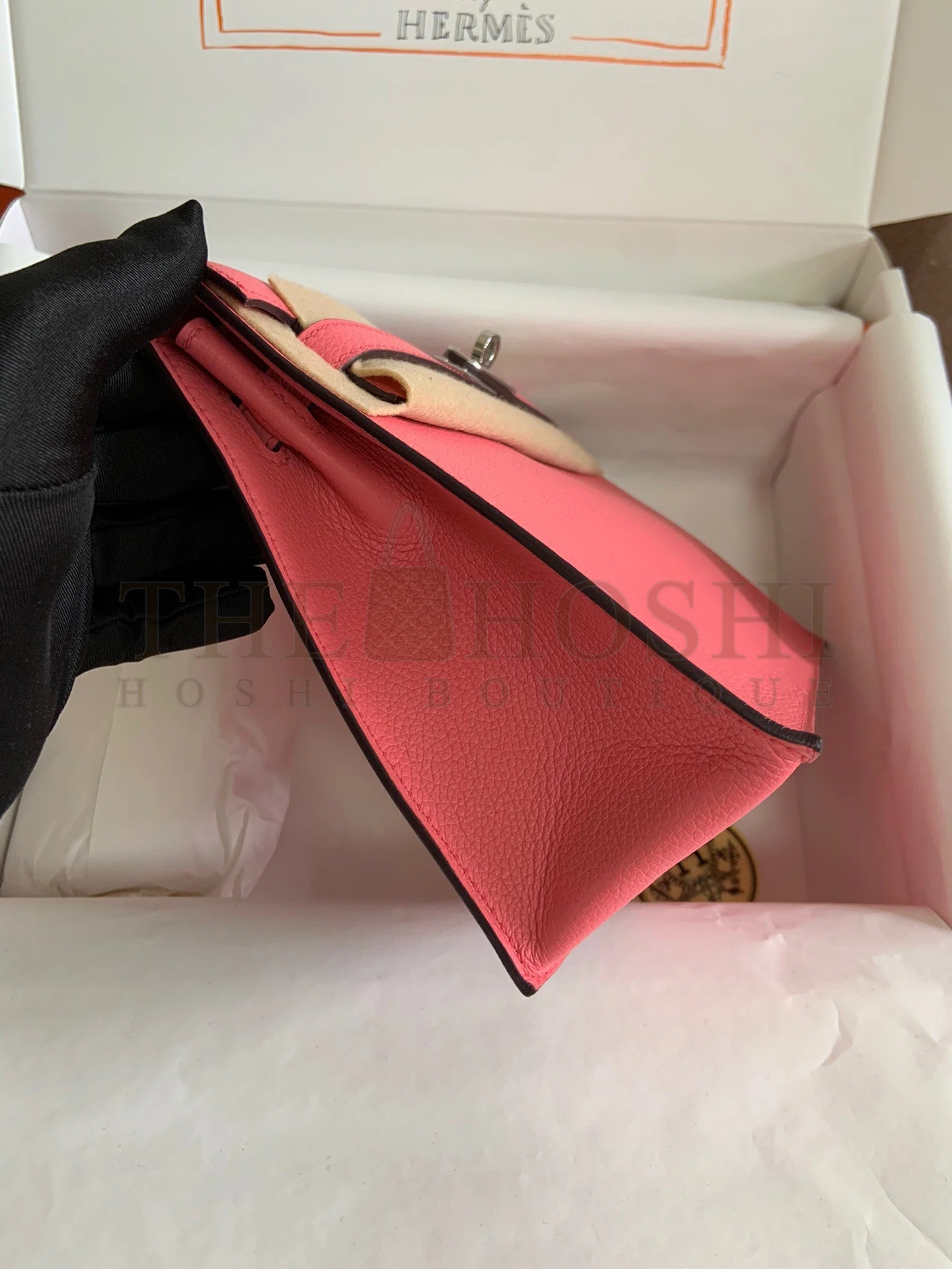 H**me5 Kelly Danse II Handmade Bag In Rose Lipstick Evercolor Calfskin Master Quality