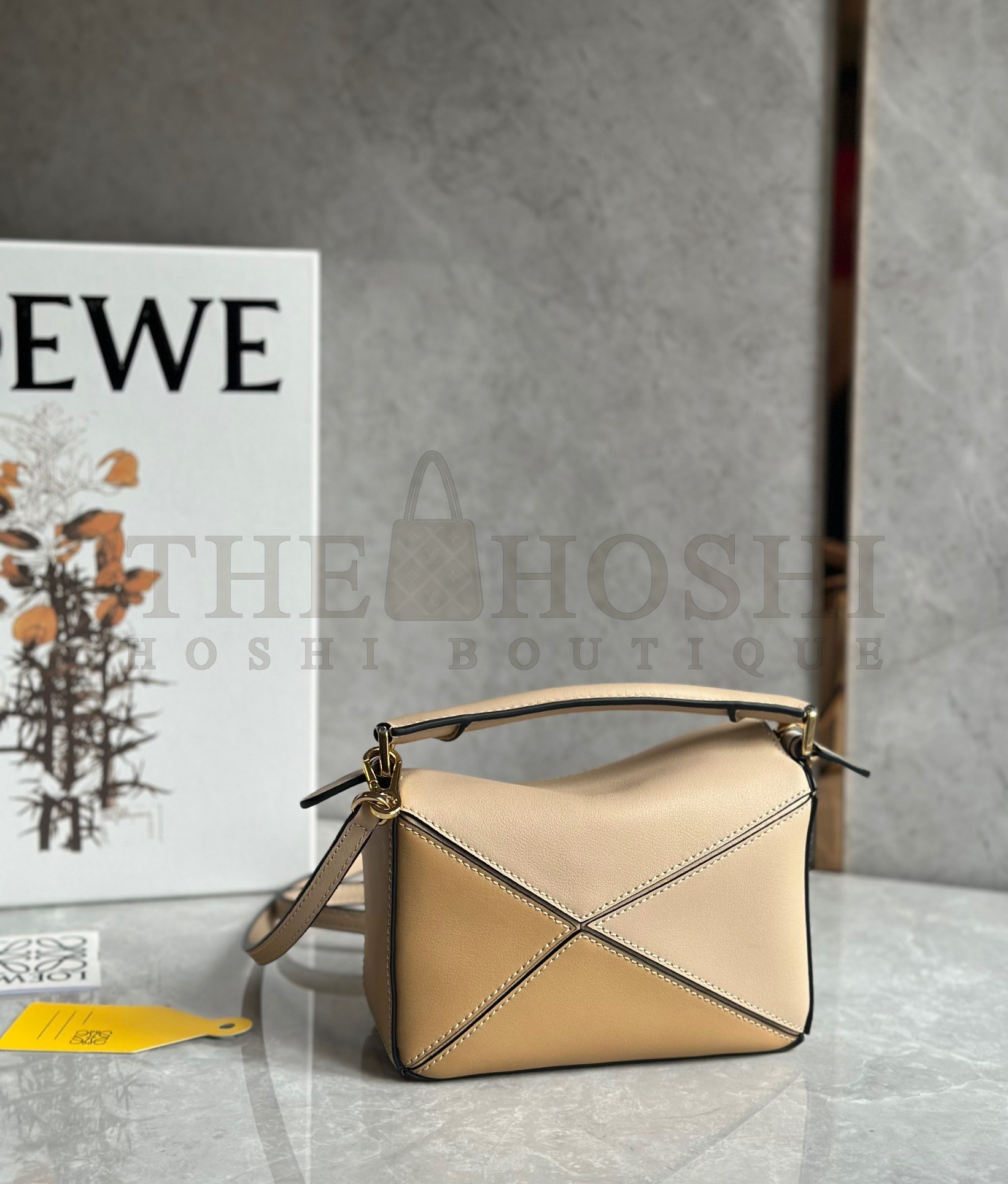 L0ew* Puzzle Mini Bag In White/Warm Desert Calfskin Master Quality