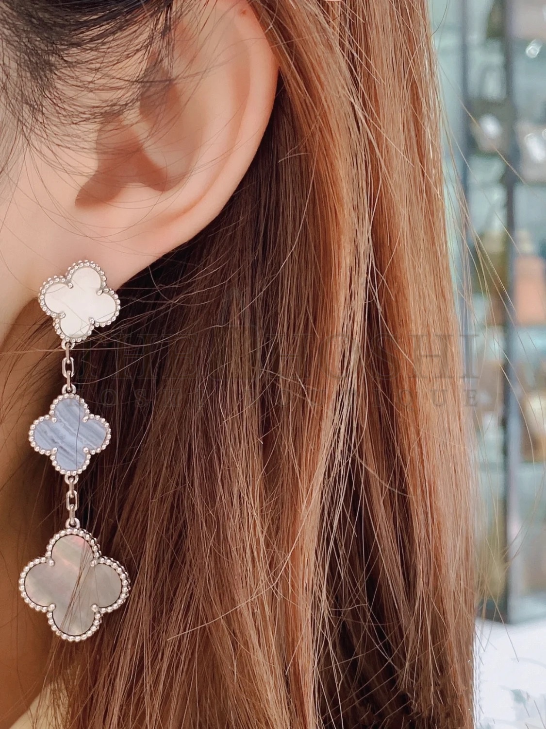 V*n Cl**f & Arpels Magic Alhambra earrings, 3 motifs Master Quality