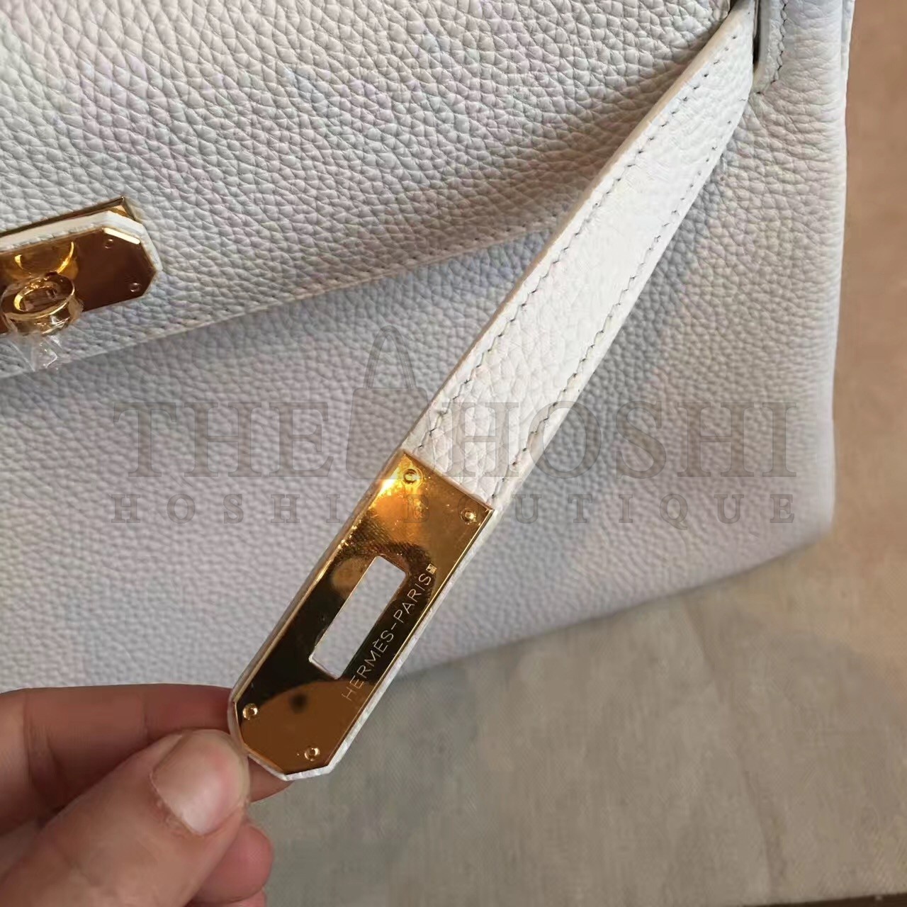 H**me5 White Clemence Kelly Retourne 32cm Handmade Bag Master Quality