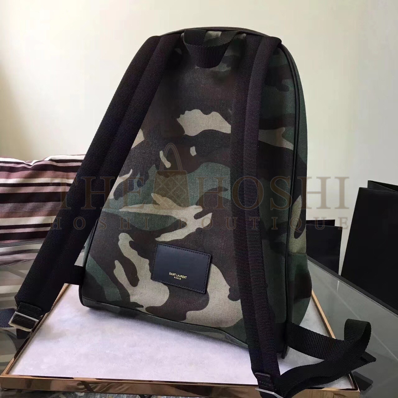 Sa1nt Lau*nt City Backpack In Gabardine Camouflage Master Quality