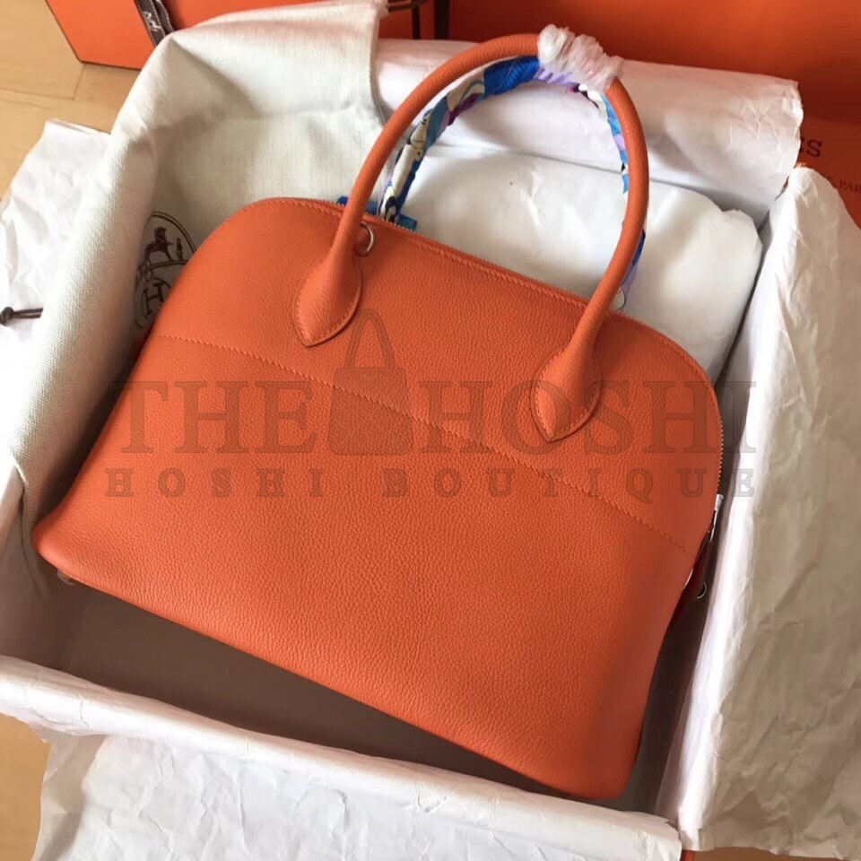 H**me5 Orange Clemence Bolide 35cm Handmade Bag Master Quality