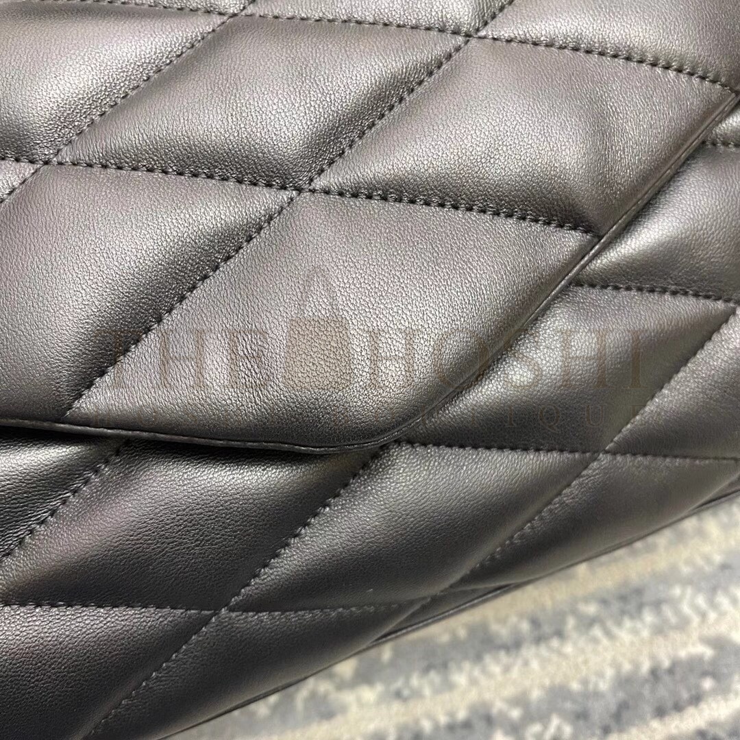 Sa1nt Lau*nt Sade Puffer Envelope Clutch In Black Lambskin Master Quality