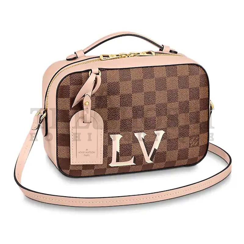 L0vis Vvtt0n LV Women Santa Monica Bag in Damier Ebene Coated Canvas Master Quality