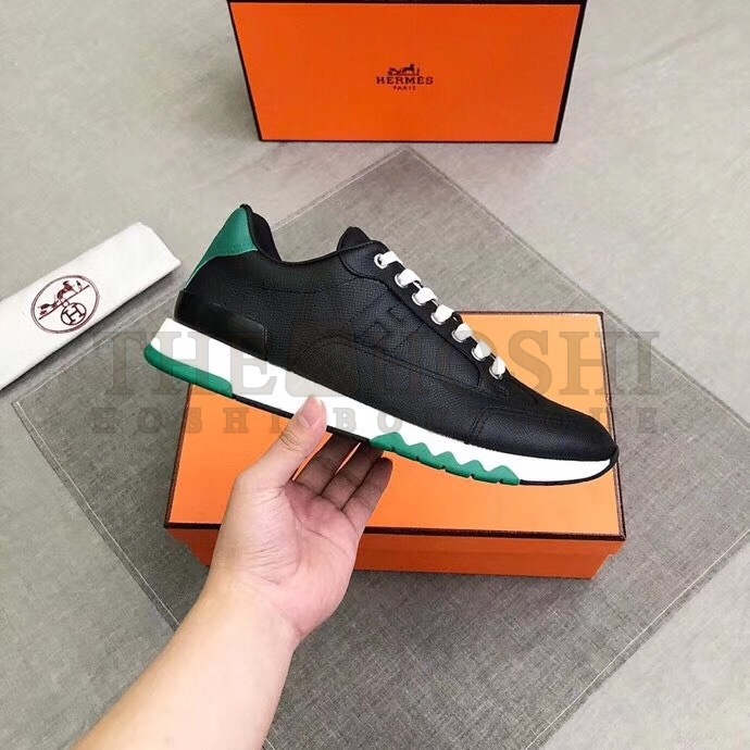 H**me5 Trail Sneakers In Black Epsom Calfskin Master Quality