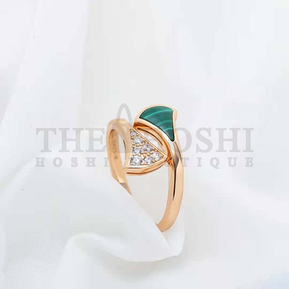 Bv1g*ai Women Divas Dream 18 KT Rose Gold Ring Master Quality