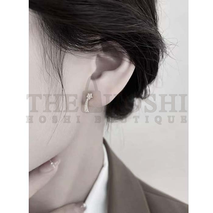 Ch**el Women CC Etoile Filante Earrings 18K White Silver D1am0nds Master Quality