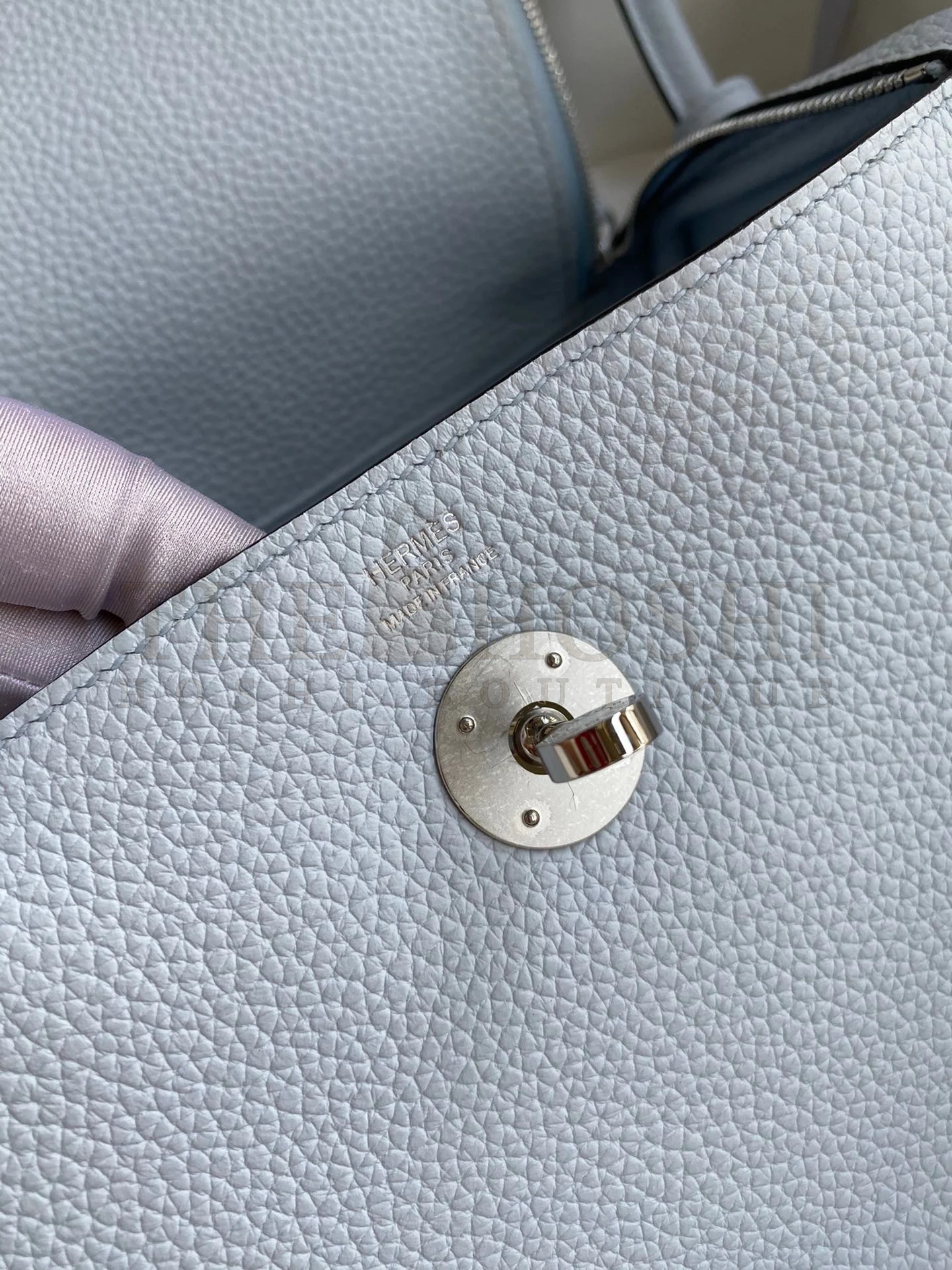 H**me5 Lindy 26 Handmade Bag In Blue Brume Clemence Leather Master Quality