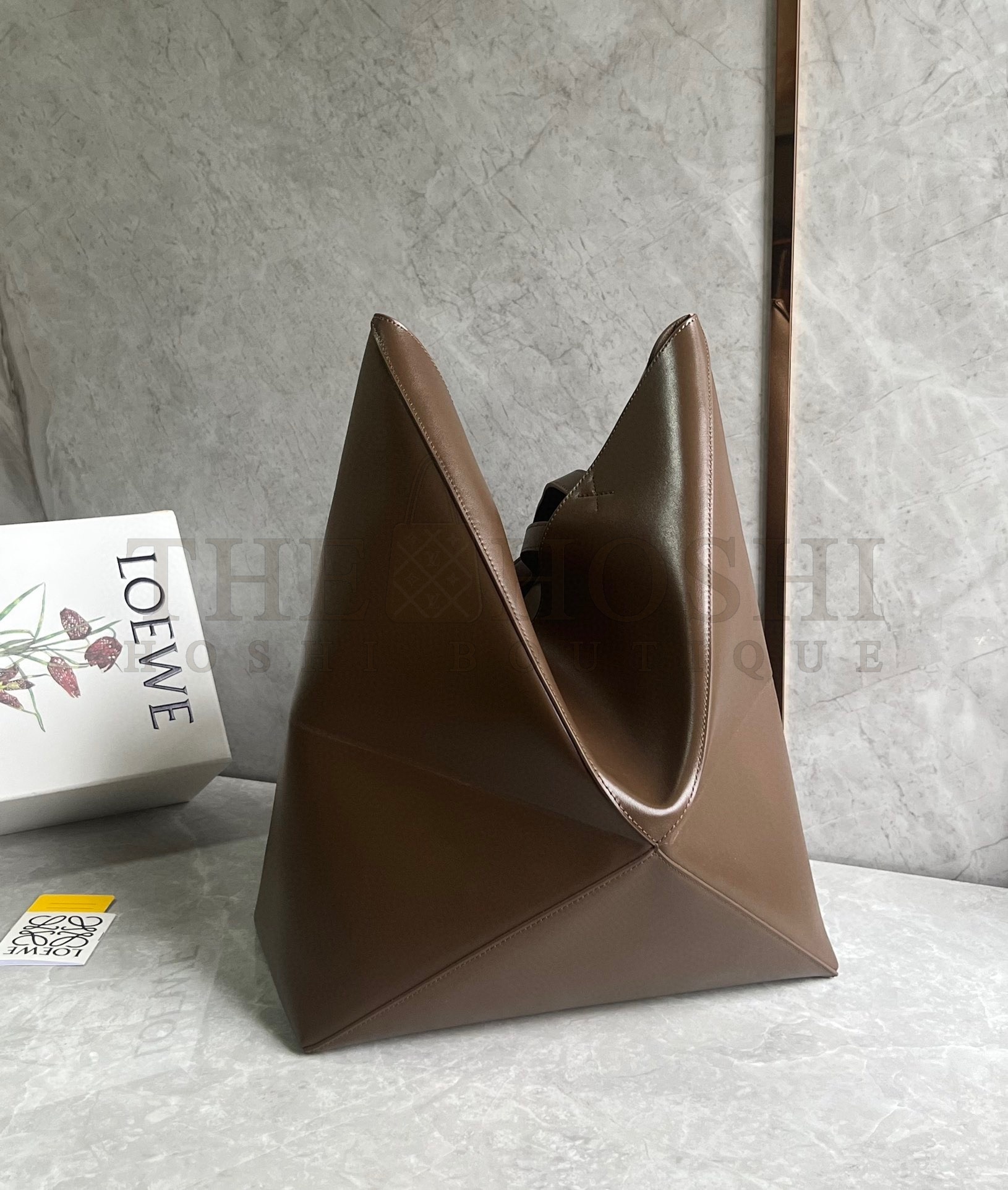 L0ew* Large Puzzle Fold Tote Bag in Umber Calfskin Master Quality