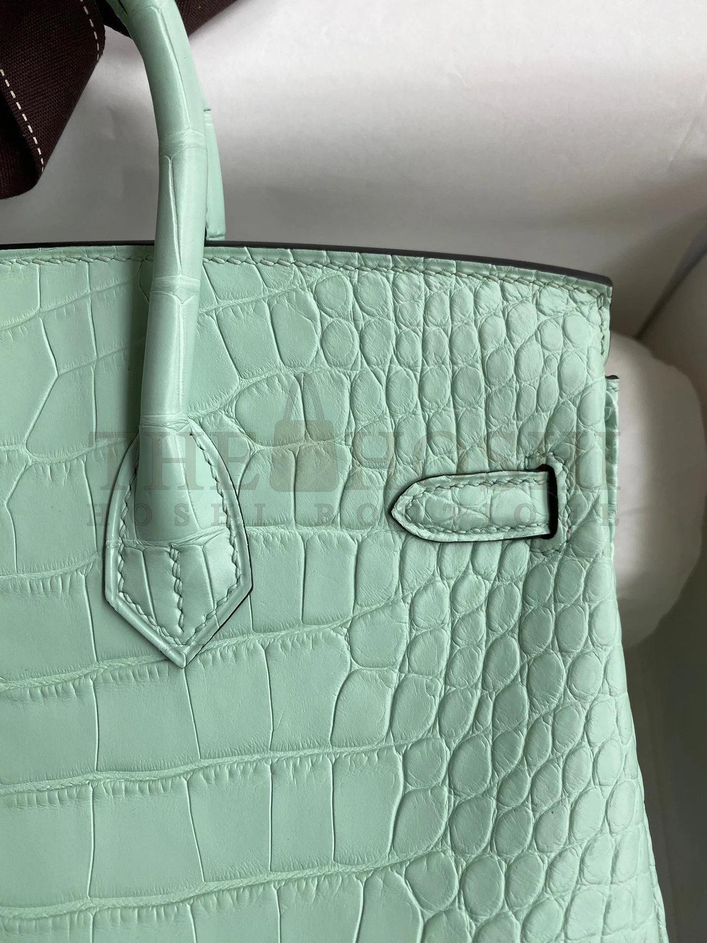 H**me5 Birkin 25 Retourne Handmade Bag In Vert D