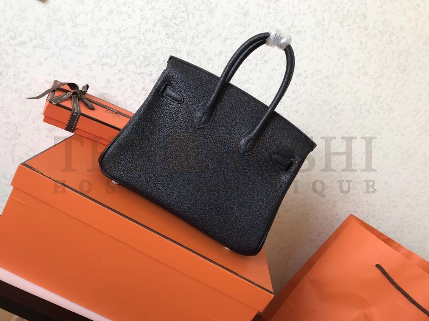 H**me5 Black Birkin 25cm Clemence Handmade Bag Master Quality