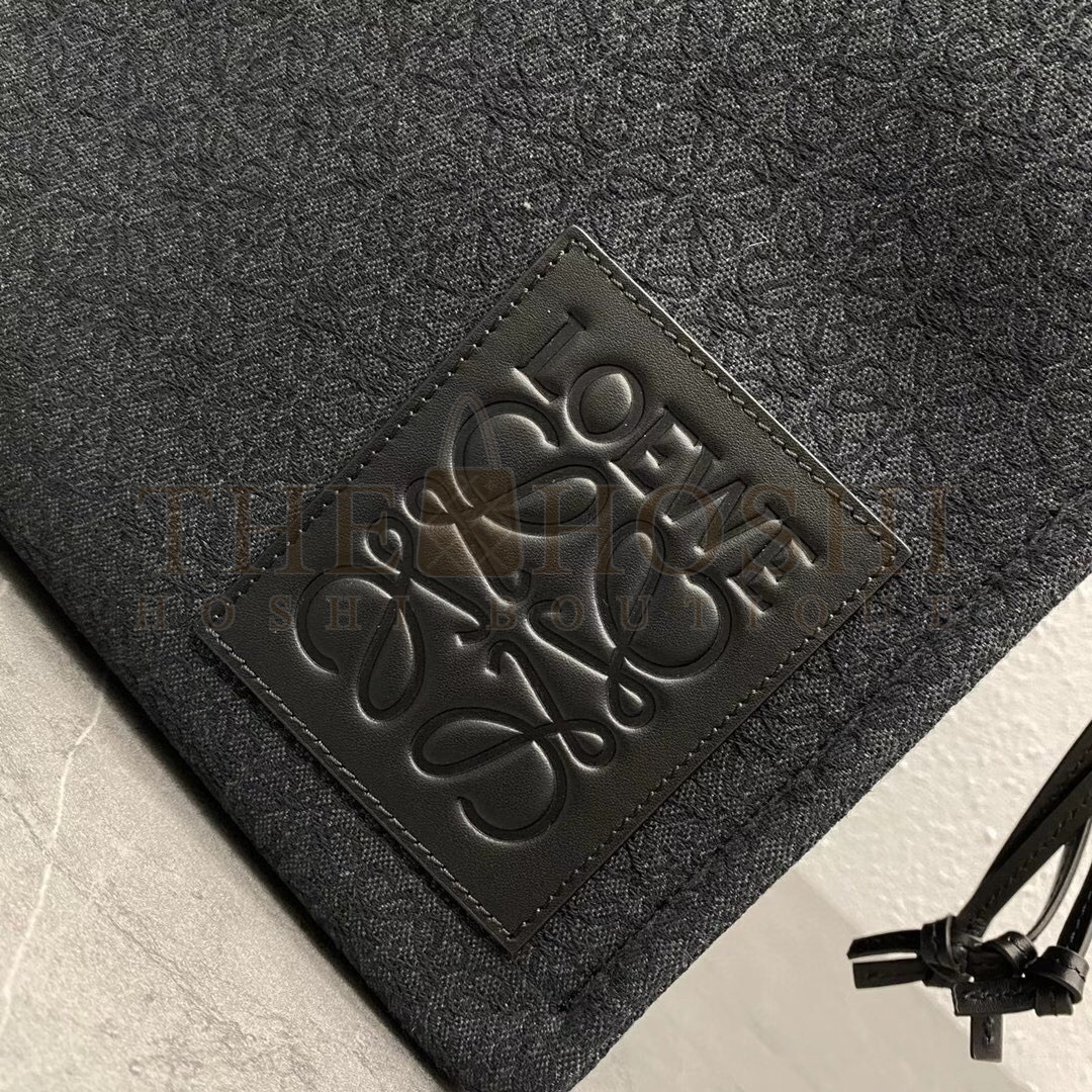 L0ew* Medium Cushion Tote In Black Anagram Jacquard Master Quality