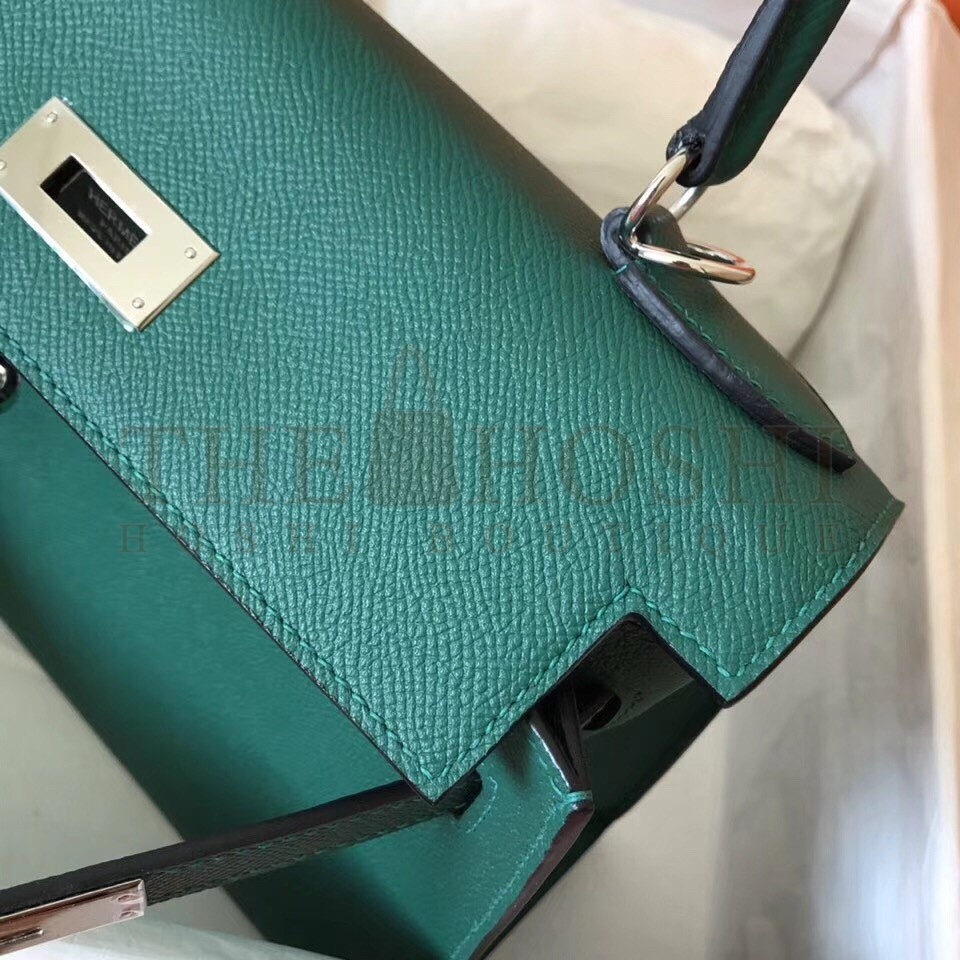 H**me5 Malachite Epsom Kelly 28cm Handmade Bag Master Quality