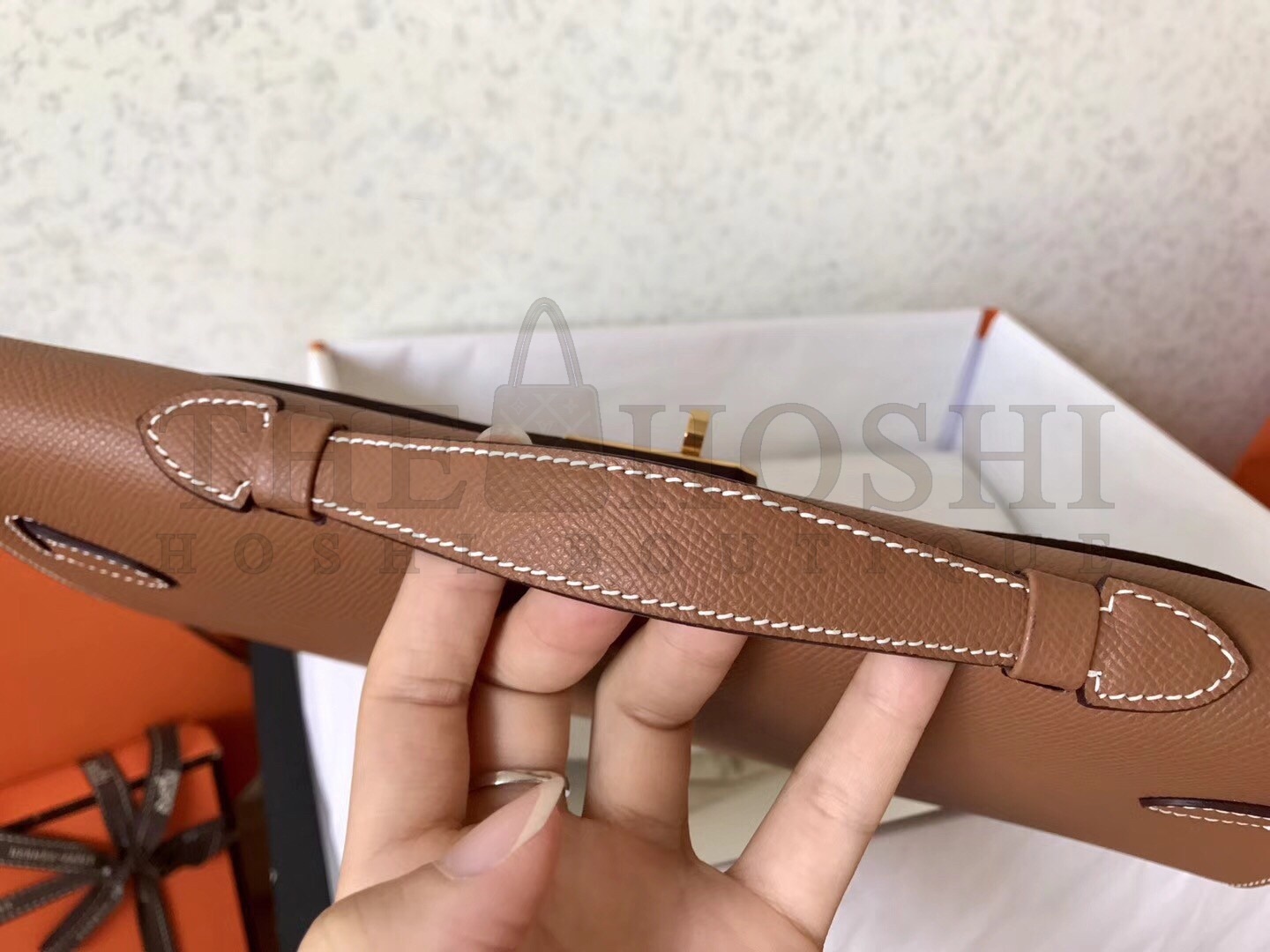 H**me5 Brown Epsom Kelly Cut Handmade Bag Master Quality