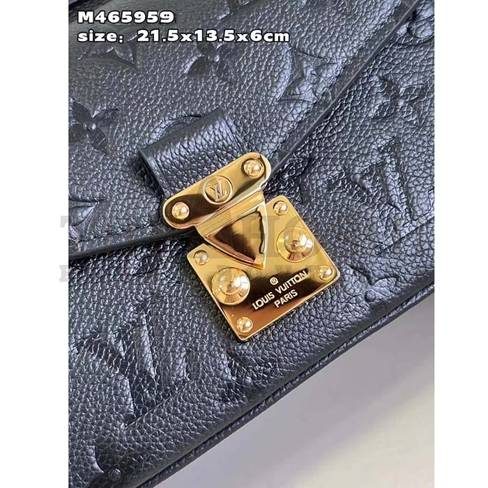 L0vis Vvtt0n LV Women Pochette Metis East West Bag Black Grained Cowhide Leather Master Quality