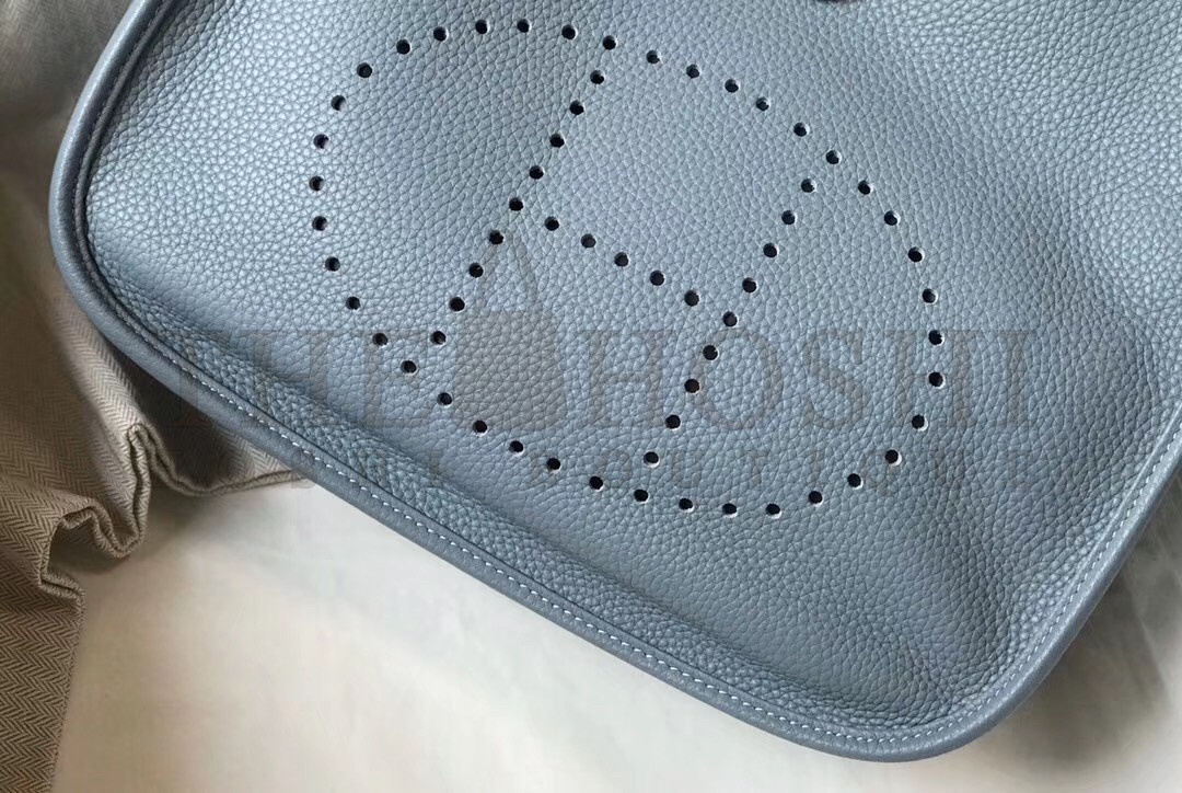 H**me5 Evelyne III 29 Bag In Blue Lin Clemence Leather Master Quality