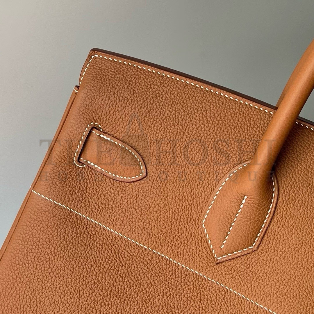 H**me5 HAC Birkin 40 Handmade Bag in Gold Clemence Leather Master Quality