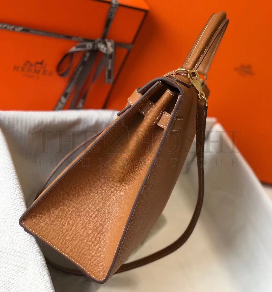 H**me5 Brown Epsom Kelly 32cm Sellier Bag Master Quality