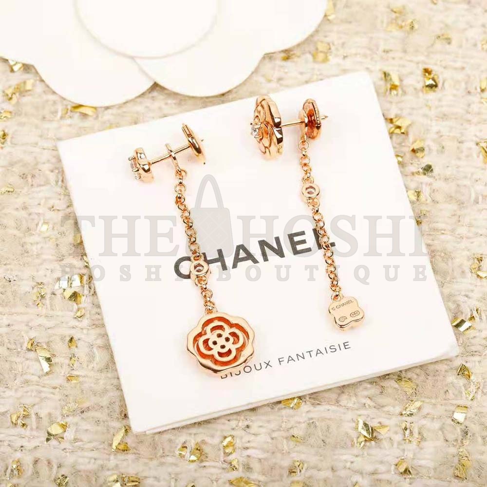 Ch**el Women Extrait De Camélia Transformable Earrings Master Quality