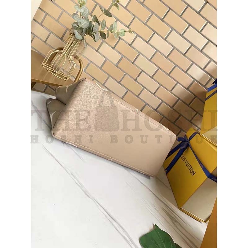 L0vis Vvtt0n LV Women Grand Palais Tote Bag Dove Monogram Embossed Grained Cowhide Master Quality