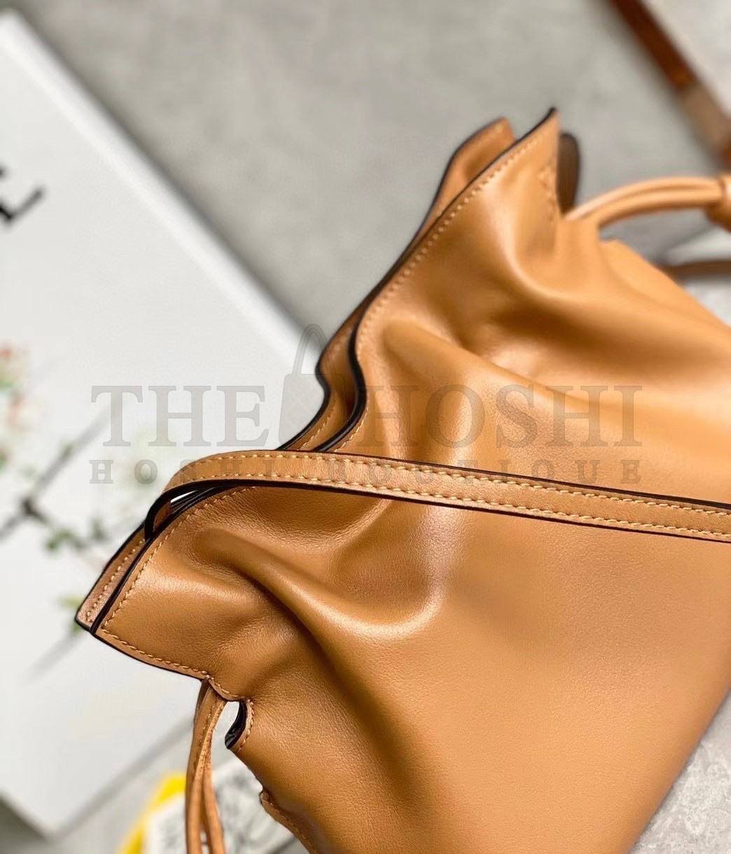 L0ew* Mini Flamenco Clutch Bag In Brown Calfskin Master Quality