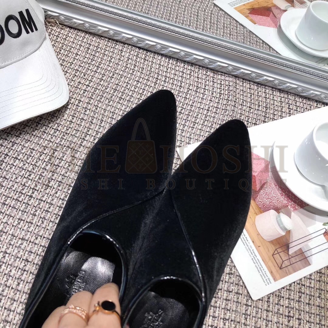 H**me5 Virginia Ankle Boots In Black Velvet Master Quality