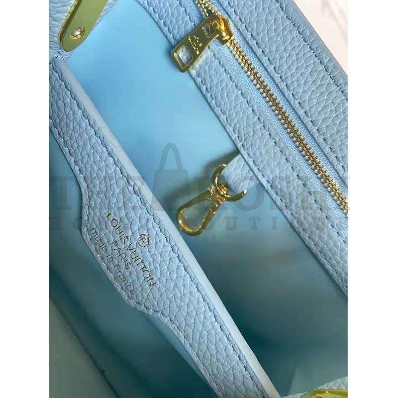 L0vis Vvtt0n LV Women Capucines BB Handbag Dusk Blue Taurillon Calfskin Master Quality