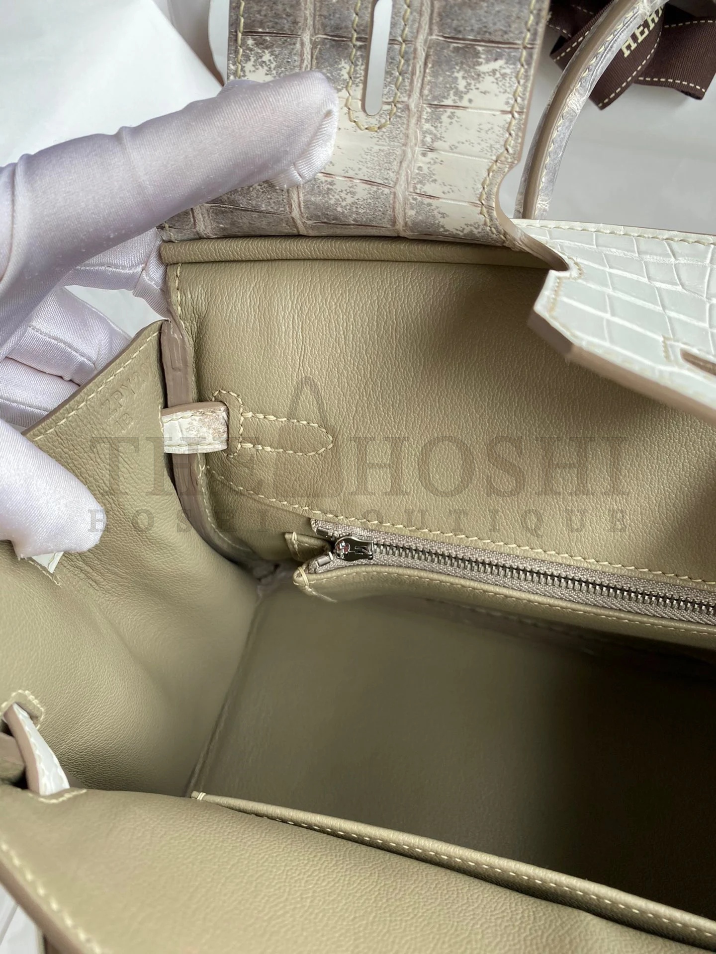 H**me5 Birkin 25 D1am0nd Bag In Himalaya Niloticus Crocodile Skin Master Quality