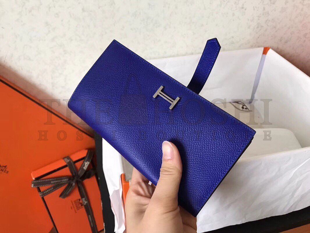 H**me5 Blue Electric Epsom Bearn Gusset Wallet Master Quality