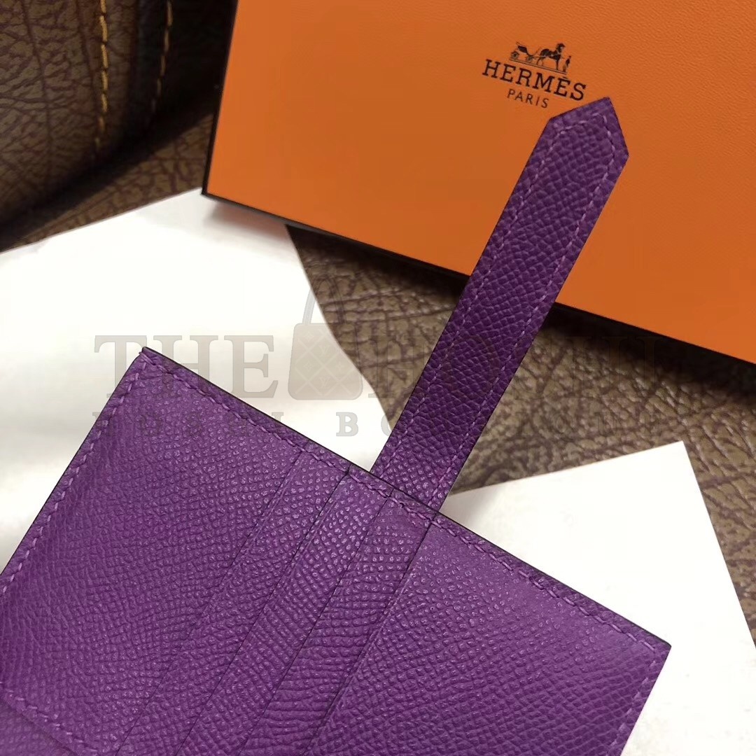 H**me5 Bearn Compact Wallet In Purple Epsom Leather Master Quality