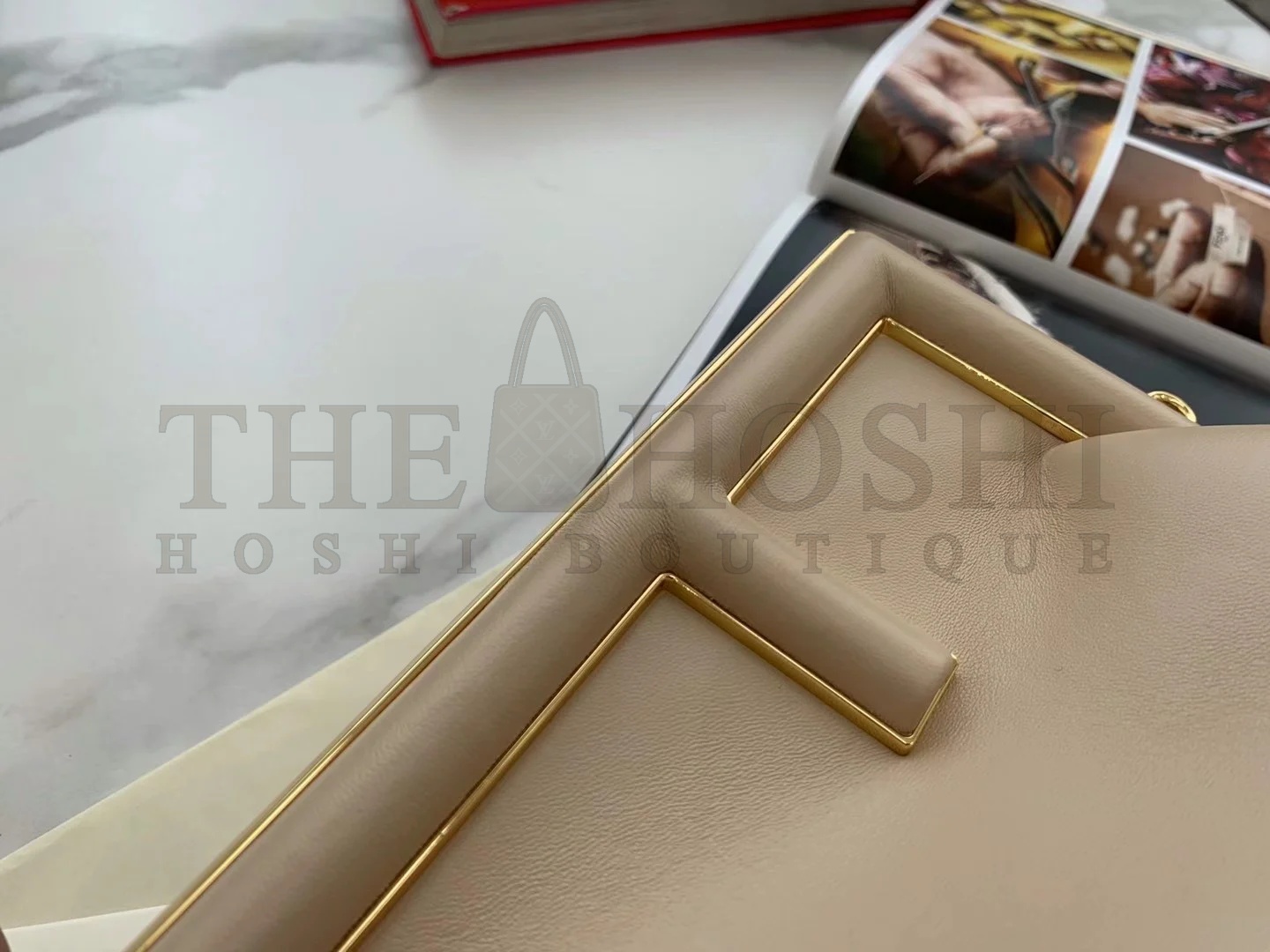 F**di First Medium Bag In Beige Nappa Leather Master Quality