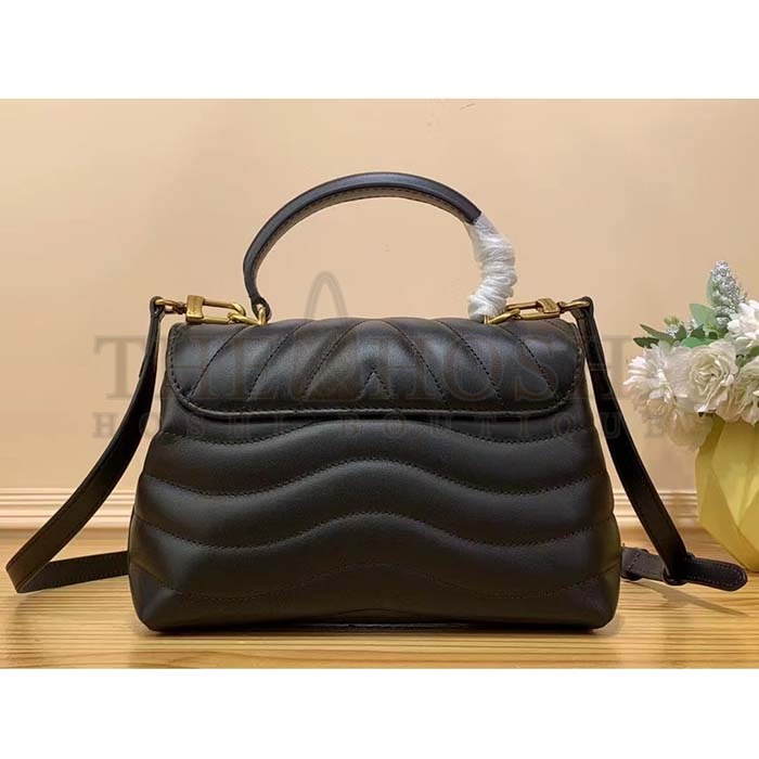 L0vis Vvtt0n LV Women Hold Me Top-Handle Bag Black Smooth Cowhide Leather Master Quality