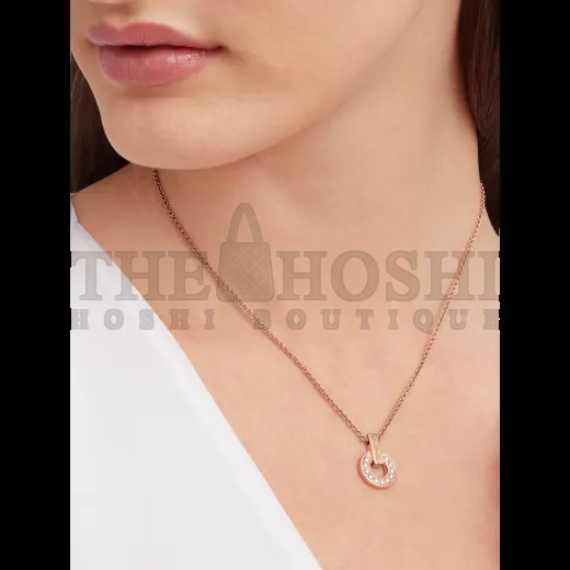 Bv1g*ai Bv1g*ai NECKLACE, Rose & White Gold Master Quality