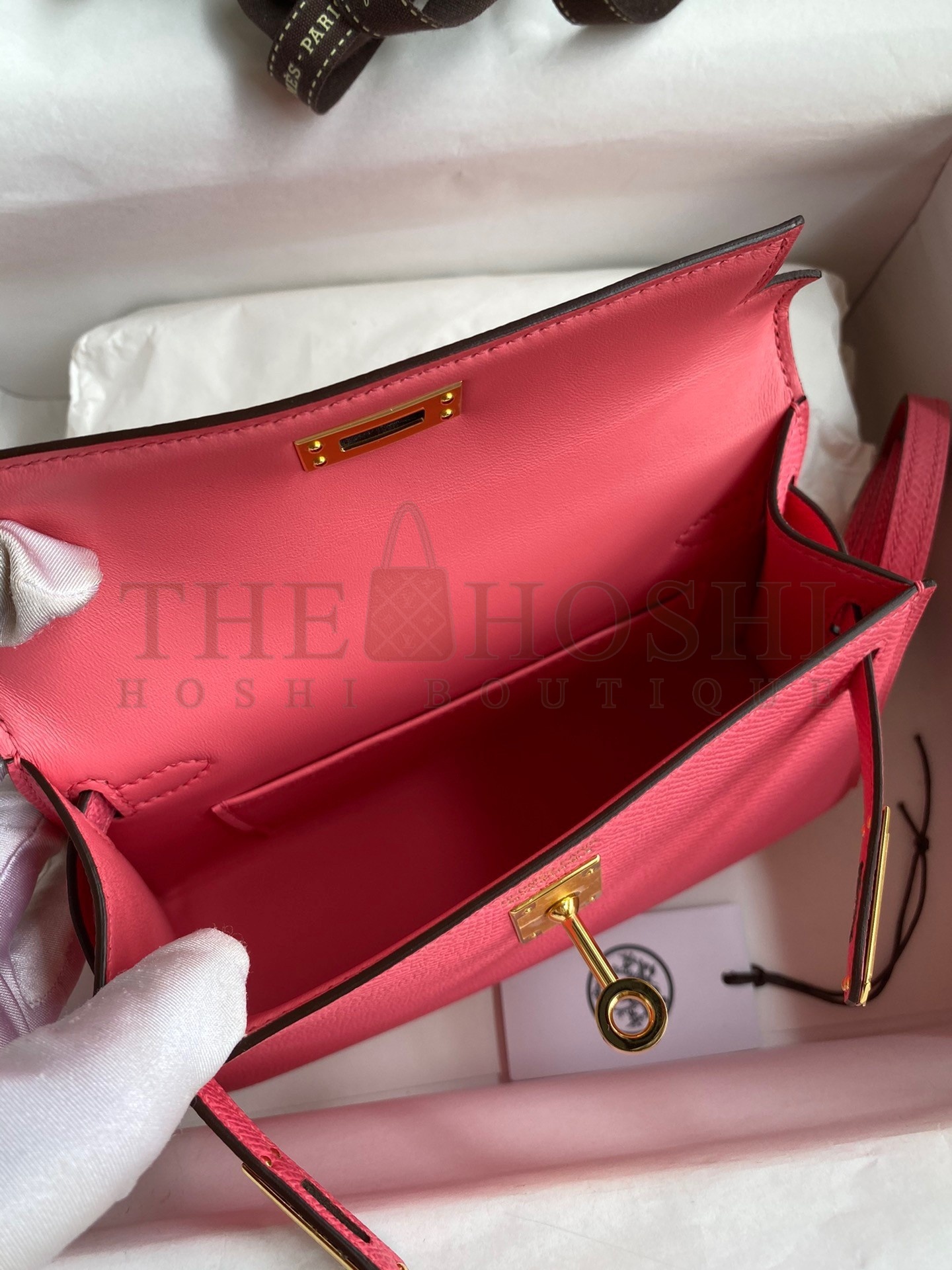 H**me5 Kelly Mini II Sellier Handmade Bag In Rose Azalee Epsom Calfskin Master Quality