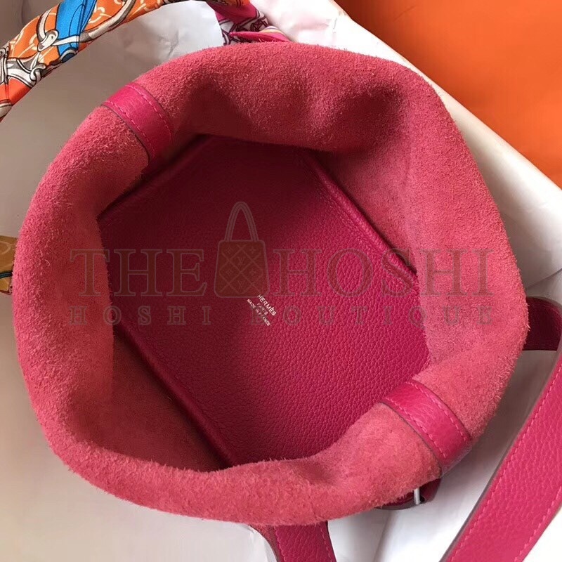 H**me5 Peach Picotin Lock MM 22cm Handmade Bag Master Quality