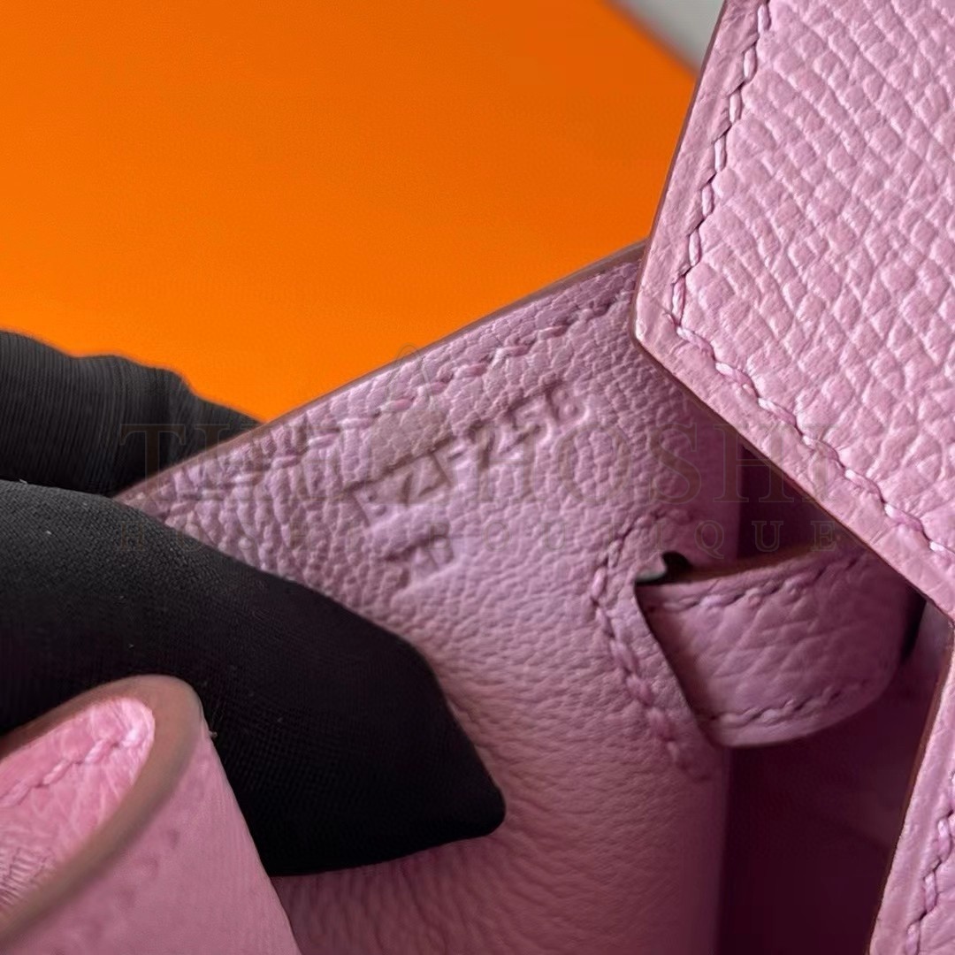 H**me5 Birkin 25 Sellier Handmade Bag In Rose Confetti Epsom Calfskin Master Quality