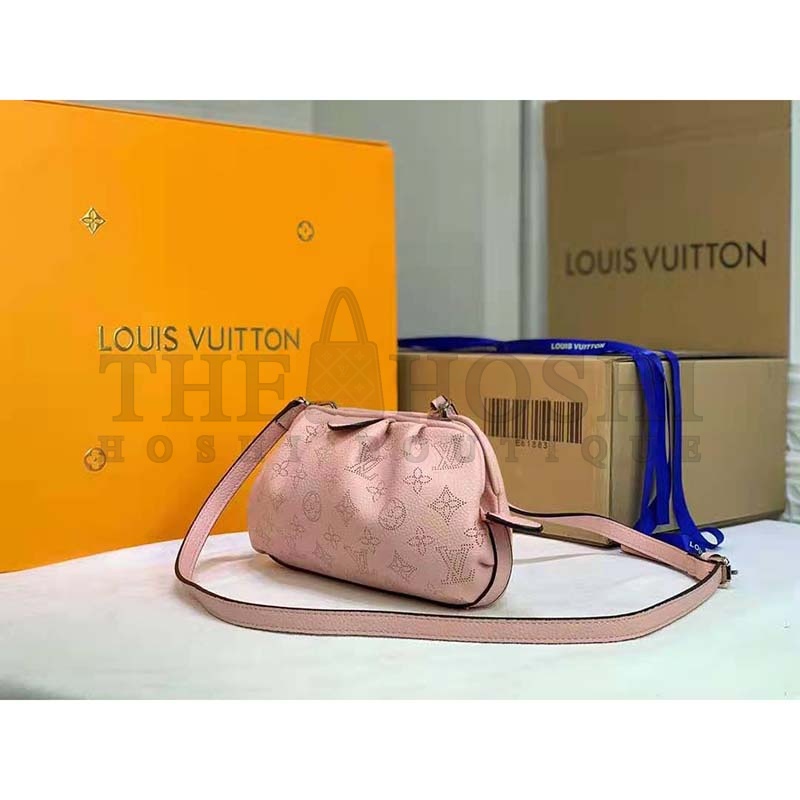 L0vis Vvtt0n LV Women Scala Mini Pouch Magnolia Pink Mahina Perforated Calf Leather Master Quality