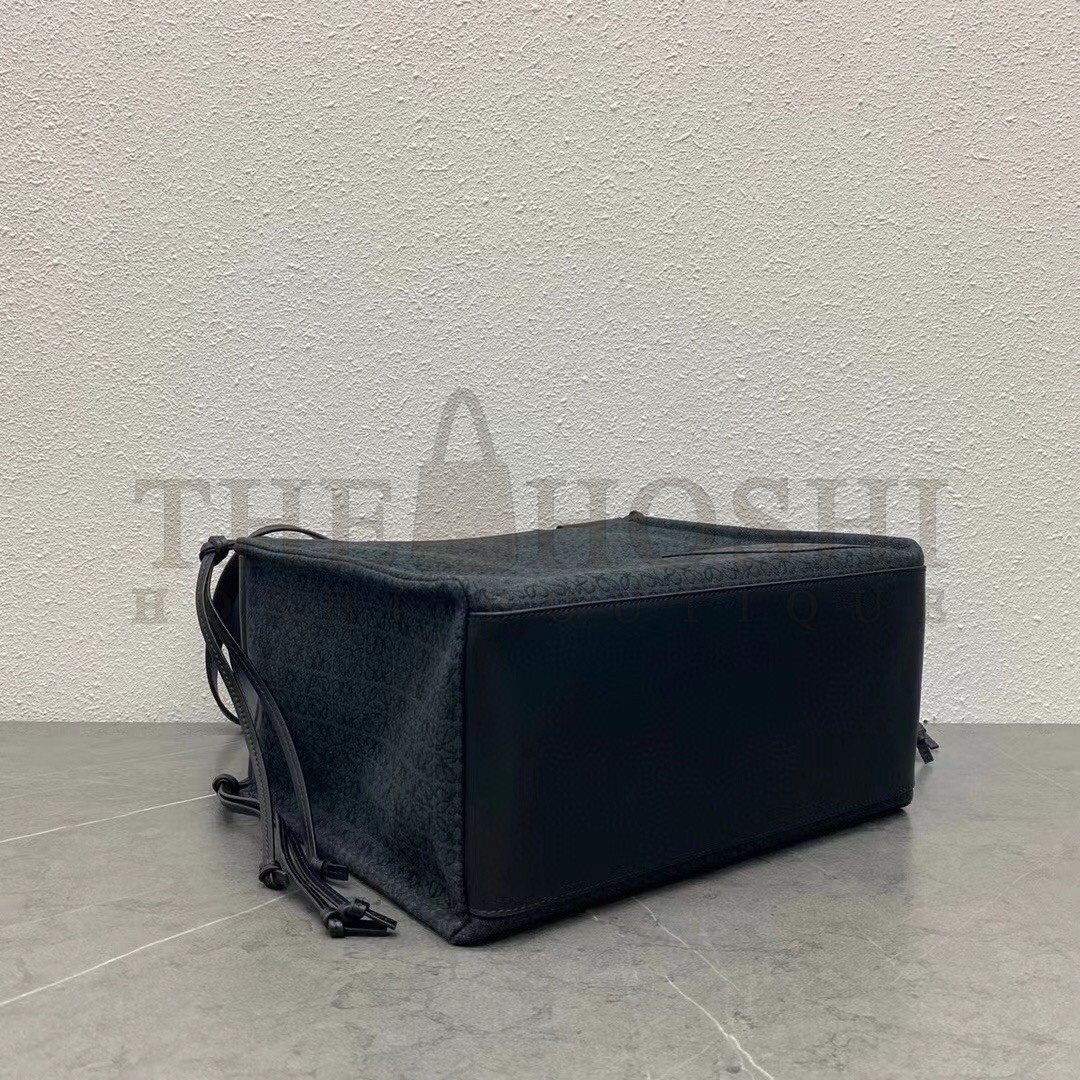 L0ew* Small Cushion Tote In Black Anagram Jacquard Master Quality