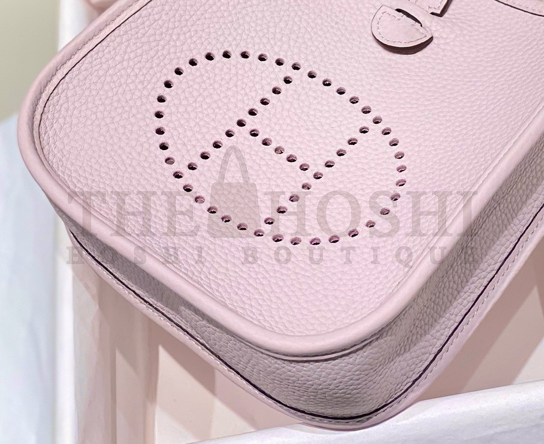 H**me5 Evelyne III TPM Bag In Mauve Pale Clemence Leather Master Quality