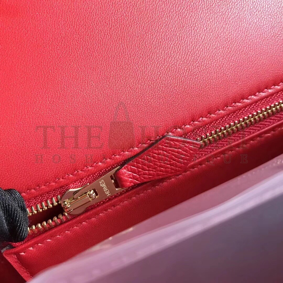 H**me5 Epsom Constance 24cm Red Handmade Bag Master Quality