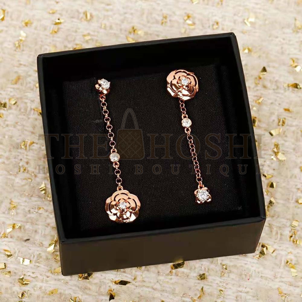 Ch**el Women Extrait De Camélia Transformable Earrings Master Quality