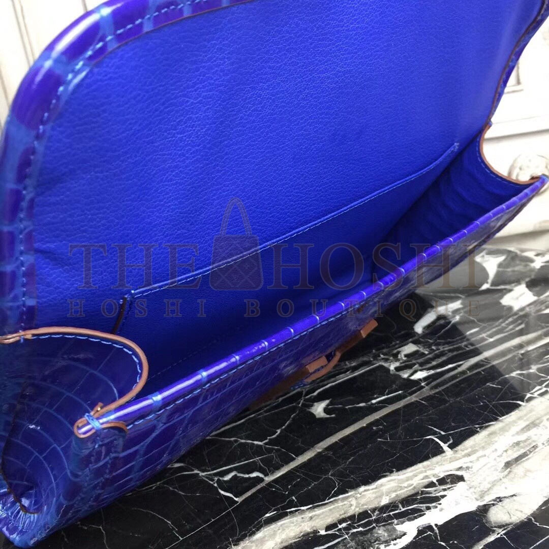 H**me5 Jige Elan 29 Clutch In Blue Electric Crocodile Leather Master Quality