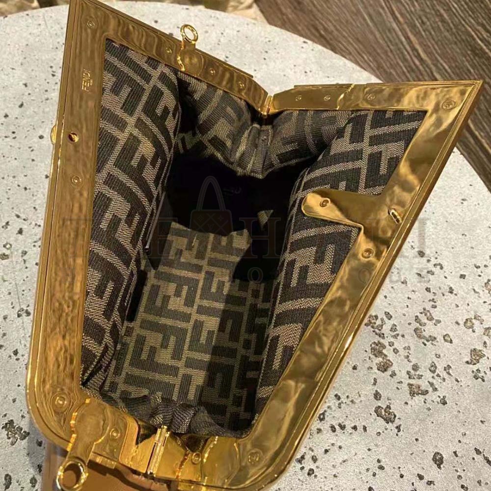 F**di Women First Medium Nappa Leather Bag-Brown Master Quality