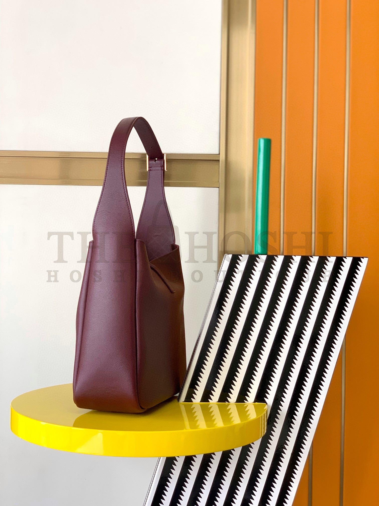 Sa1nt Lau*nt Le 5 A 7 Soft Small Shoulder Bag in Bordeaux Leather Master Quality