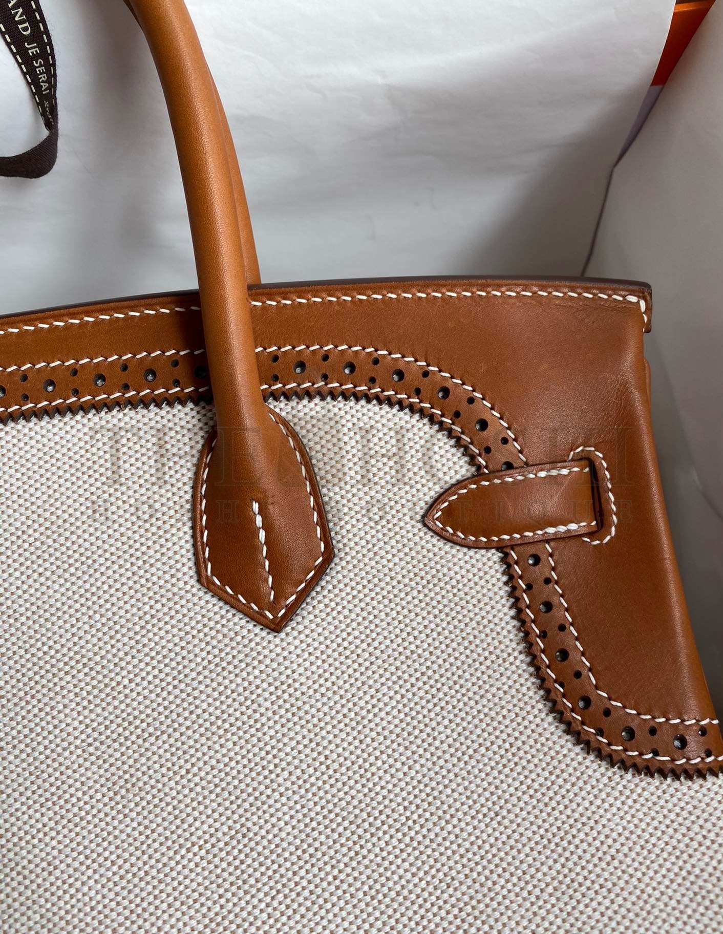 H**me5 Ghillies Birkin 30cm Limited-edition Bag In Toile &amp; Gold Swift Leather Master Quality