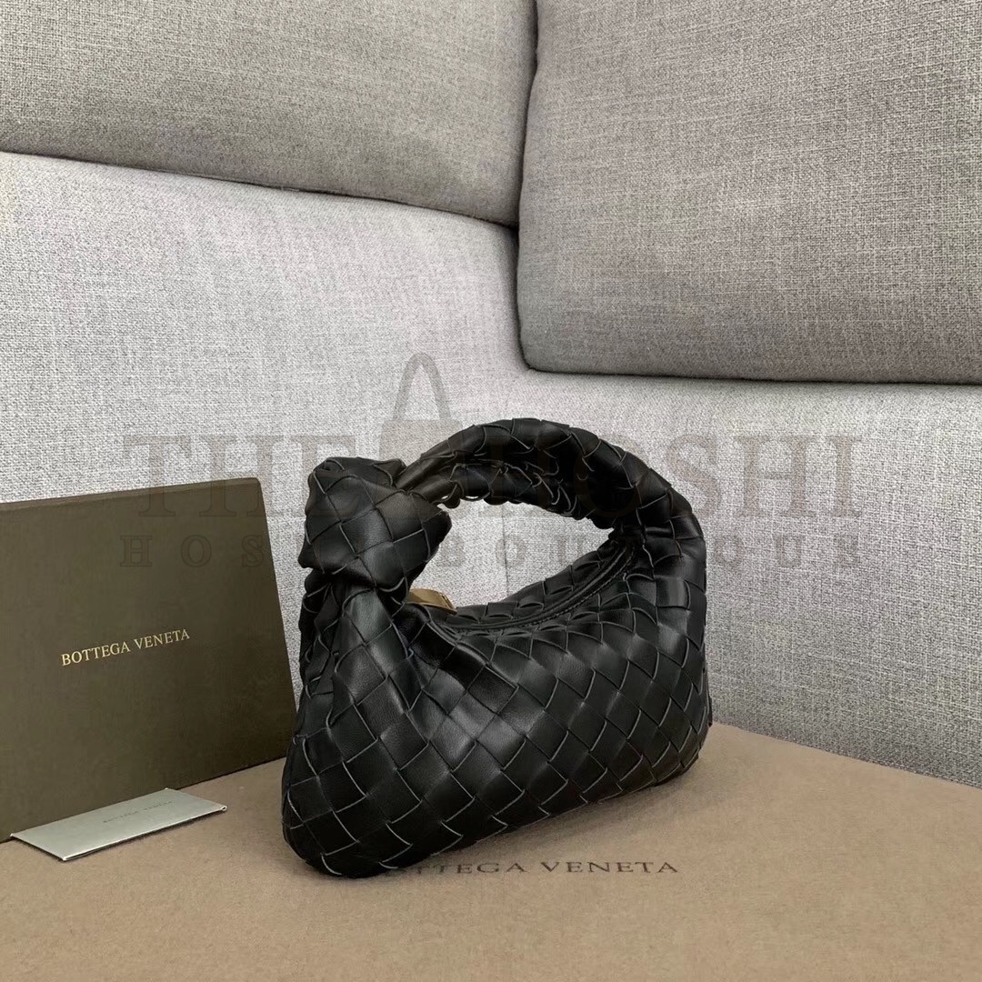 B0tt*ga Ven*ta Mini BV Jodie Bag In Black Woven Leather Master Quality
