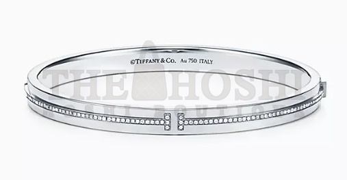 T*f*ny T series 18K D1am0nd inlaid hinge bracelet Master Quality