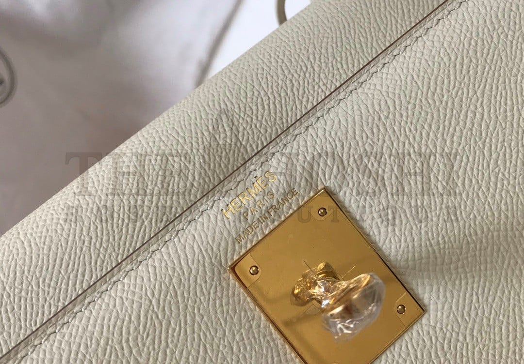 H**me5 Kelly 28cm Sellier Bag in Craie Epsom Calfskin GHW Master Quality