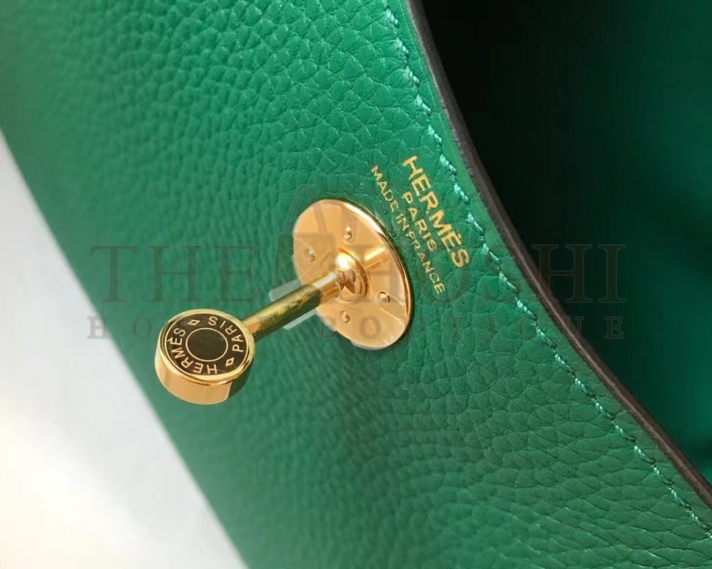 H**me5 Mini Lindy Bag In Green Clemence Leather Master Quality
