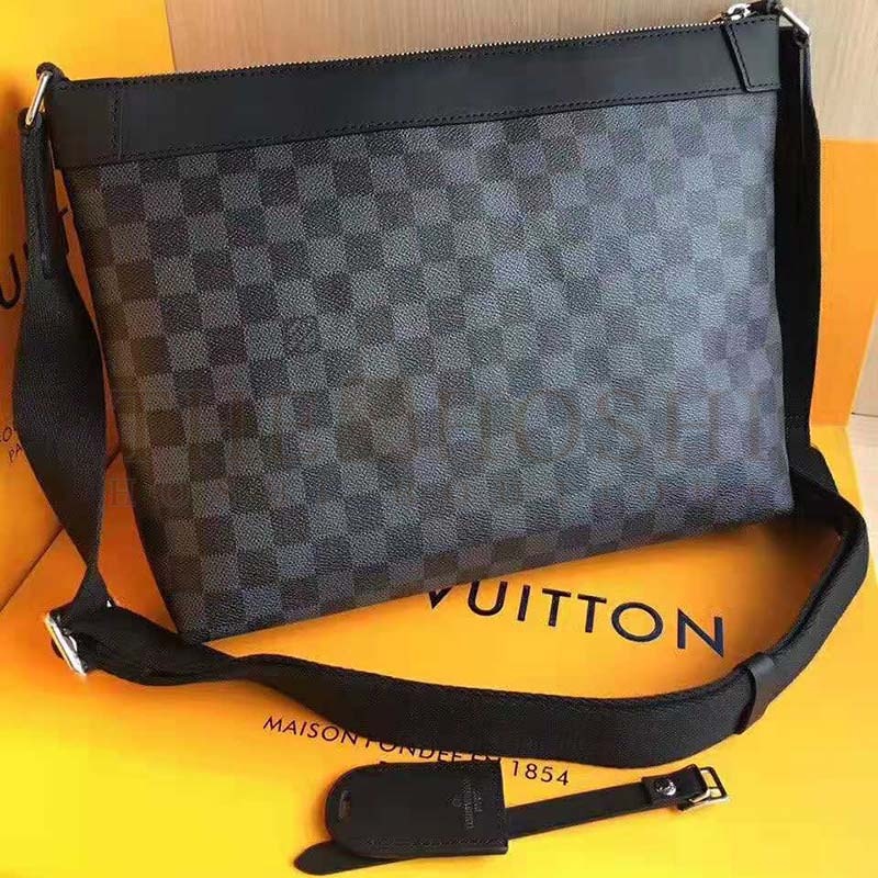 L0vis Vvtt0n LV Men Mick PM Bag in Damier Graphite Canvas-Grey Master Quality